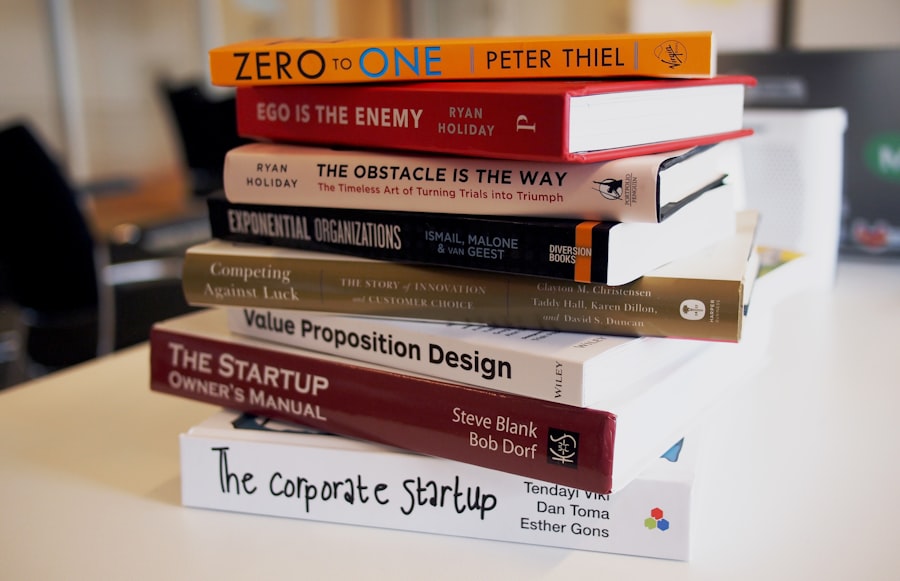 Stack of hardcover books-symbol of publishing and reading, not a specific title.